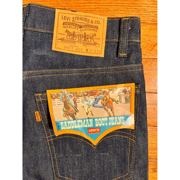 Levi's Other - Vintage Levis 517 Saddleman Boot Jeans Orange Tab 1980s Indigo W31 L33 NOS